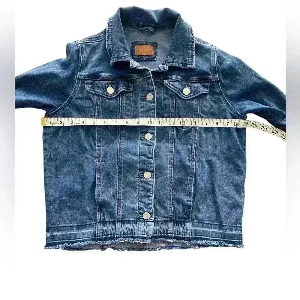 JUDY BLUE Destroyed/Distressed Denim Jacket - Picture 5 of 10
